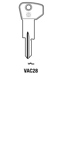 Afbeelding van Silca Autosleutel z/plastic kop staal VAC28