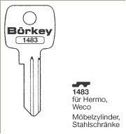 Afbeelding van Borkey 1483 Cilindersleutel voor HERMO/WECO