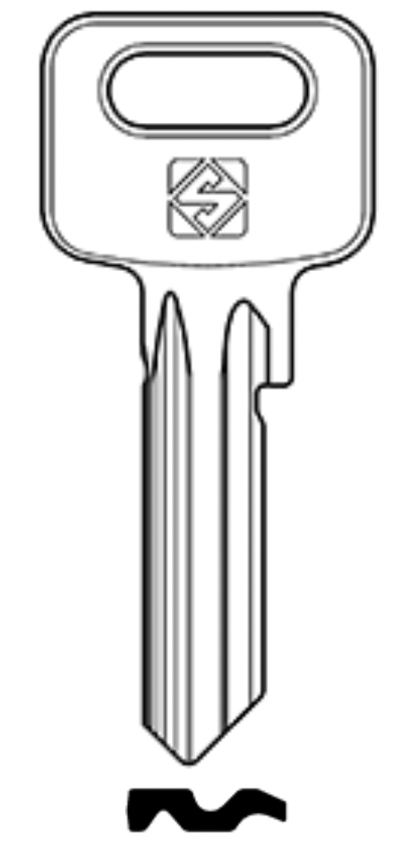 Afbeelding van Silca Cilindersleutel staal GAM1