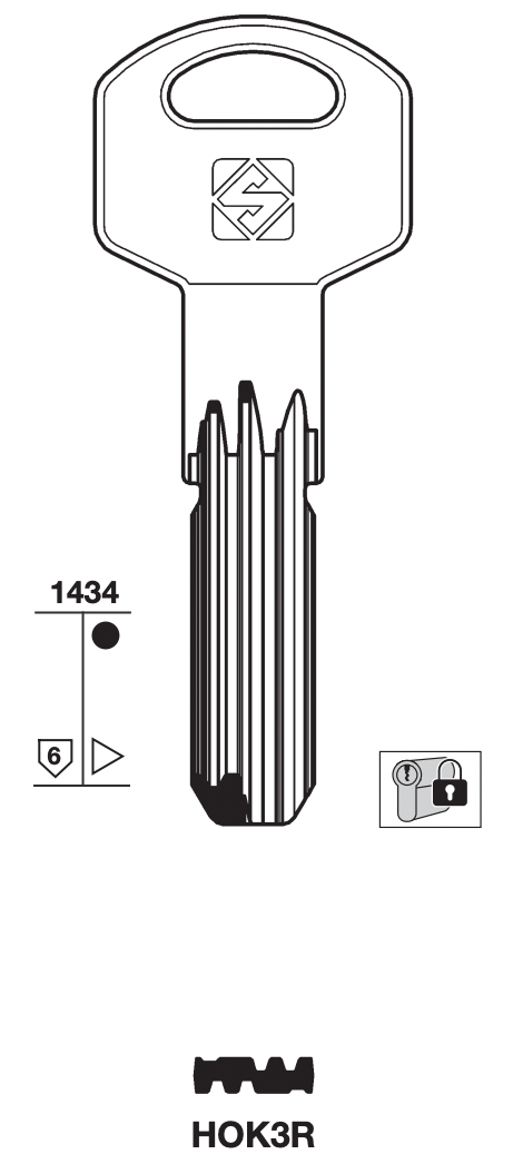 Afbeelding van Silca Boringsleutel brass HOK3R