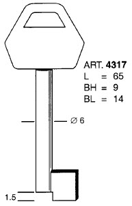 Afbeelding van Lips klaviersleutel 4317