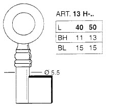 Afbeelding van Geldkistsleutel Art. 13H 50mm