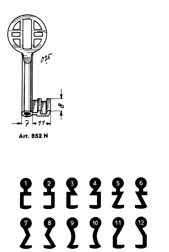 Afbeelding van Nemef klaviersleutel pijp 852N /5