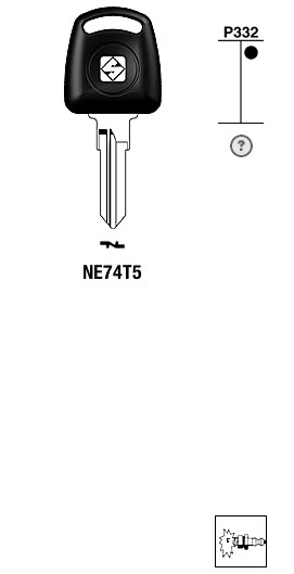 Afbeelding van Silca Transpondersleutel brass NE74T5