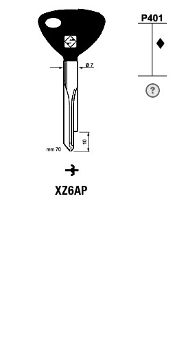 Afbeelding van Silca Stersleutel ijzer XZ6AP