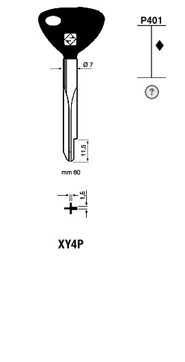 Afbeelding van Silca Stersleutel ijzer XY4P