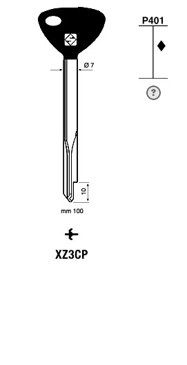 Afbeelding van Silca Stersleutel ijzer XZ3CP