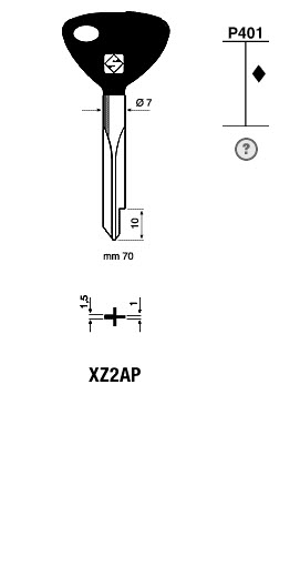 Afbeelding van Silca Stersleutel ijzer XZ2AP