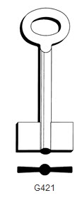 Afbeelding van Silca Klaviersleutel ijzer dop G421 (pijp, ongeboord)