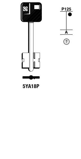 Afbeelding van Silca Klaviersleutel brass 5YA18P