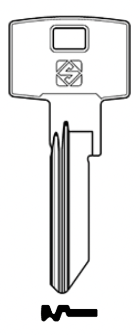 Afbeelding van Silca Cilindersleutel brass PHF49