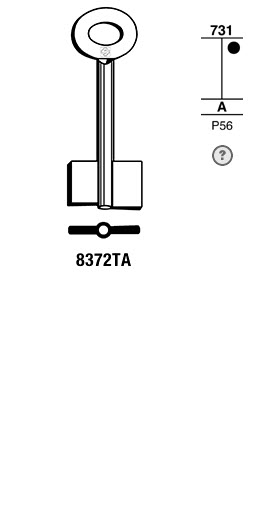 Afbeelding van Silca Klaviersleutel brass 8372TA