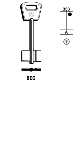 Afbeelding van Silca Klaviersleutel brass BEC