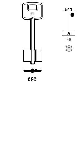 Afbeelding van Silca Klaviersleutel brass CSC