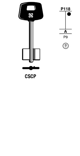 Afbeelding van Silca Klaviersleutel brass CSCP