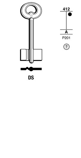 Afbeelding van Silca Klaviersleutel brass DS