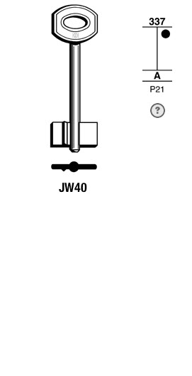 Afbeelding van Silca Klaviersleutel brass JW40