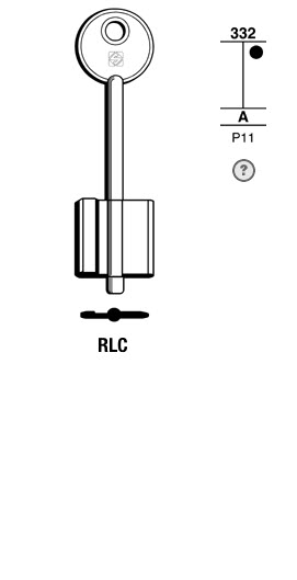 Afbeelding van Silca Klaviersleutel brass RLC