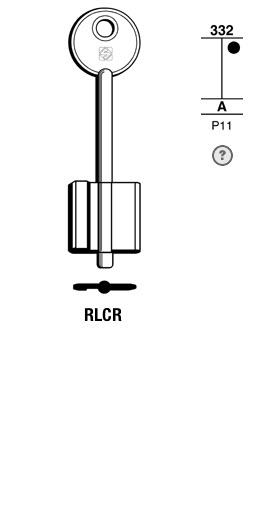 Afbeelding van Silca Klaviersleutel brass RLCR