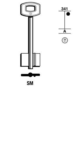 Afbeelding van Silca Klaviersleutel brass SM