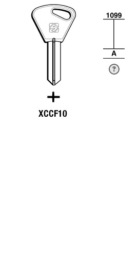 Afbeelding van Silca Klaviersleutel brass XCCF10