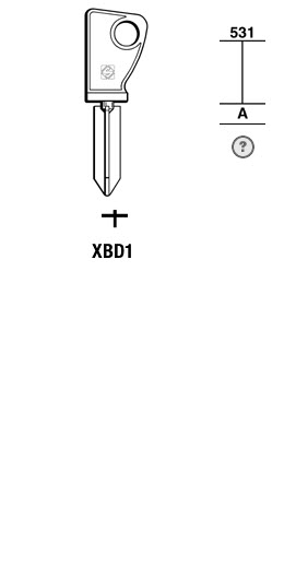 Afbeelding van Silca Klaviersleutel brass XBD1