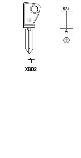 Afbeelding van Silca Klaviersleutel brass XBD2