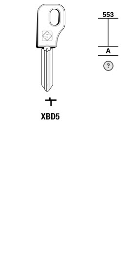 Afbeelding van Silca Klaviersleutel brass XBD5