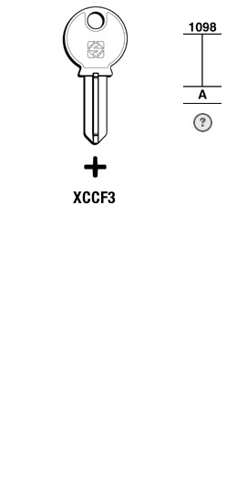 Afbeelding van Silca Klaviersleutel brass XCCF3