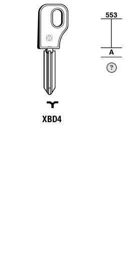 Afbeelding van Silca Klaviersleutel brass XBD4