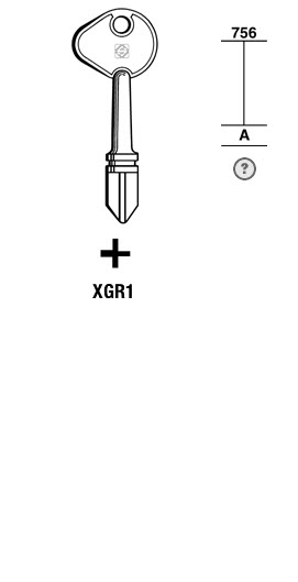 Afbeelding van Silca Klaviersleutel brass XGR1