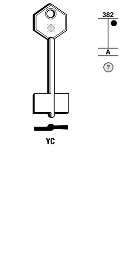 Afbeelding van Silca Klaviersleutel brass YC