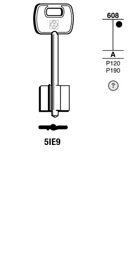 Afbeelding van Silca Klaviersleutel brass 5IE9