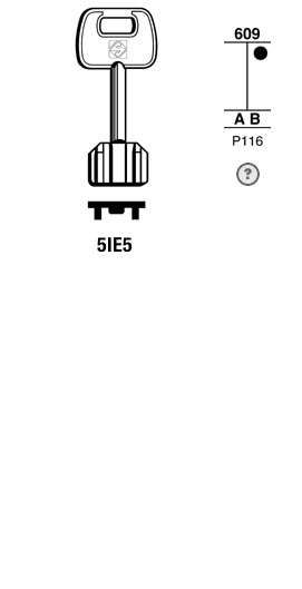 Afbeelding van Silca Klaviersleutel brass 5IE5