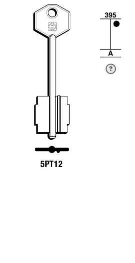 Afbeelding van Silca Klaviersleutel brass 5PT12