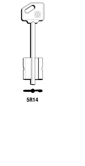 Afbeelding van Silca Klaviersleutel brass 5R14