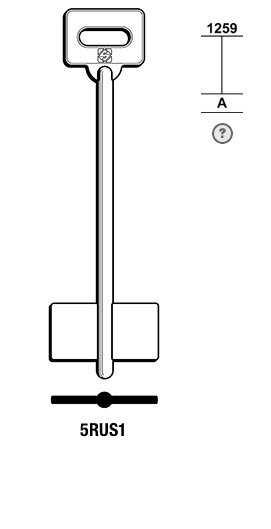 Afbeelding van Silca Klaviersleutel brass 5RUS1