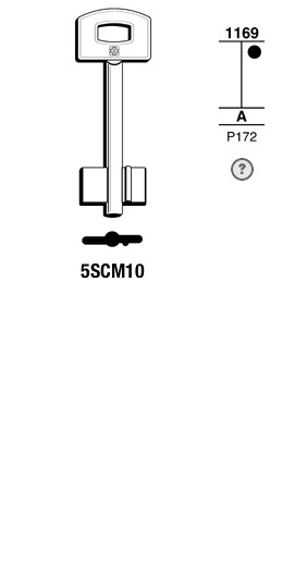 Afbeelding van Silca Klaviersleutel brass 5SCM10