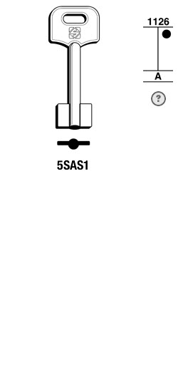 Afbeelding van Silca Klaviersleutel brass 5SAS1