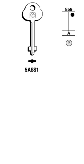 Afbeelding van Silca Klaviersleutel brass 5ASS1