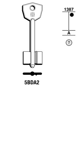 Afbeelding van Silca Klaviersleutel brass 5BDA2