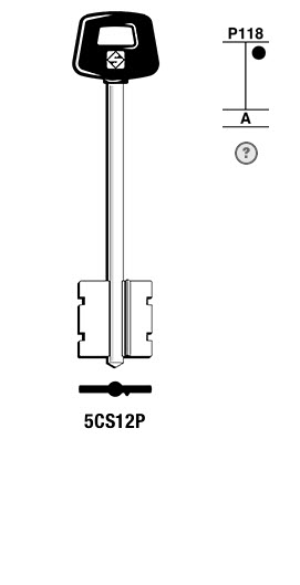 Afbeelding van Silca Klaviersleutel brass 5CS12P