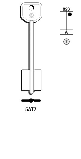 Afbeelding van Silca Klaviersleutel brass 5AT7