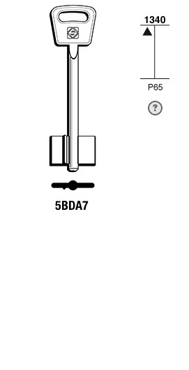 Afbeelding van Silca Klaviersleutel brass 5BDA7