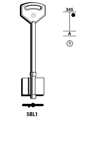 Afbeelding van Silca Klaviersleutel brass 5BL1