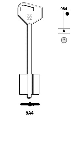 Afbeelding van Silca Klaviersleutel brass 5A4