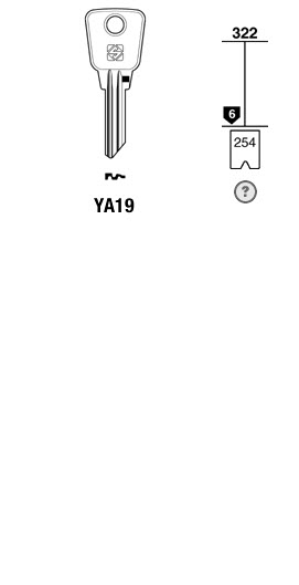 Afbeelding van Silca Cilindersleutel staal YA19