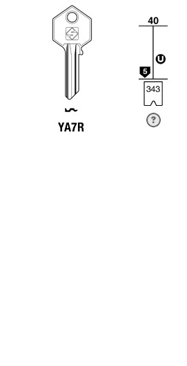 Afbeelding van Silca Cilindersleutel staal YA7R