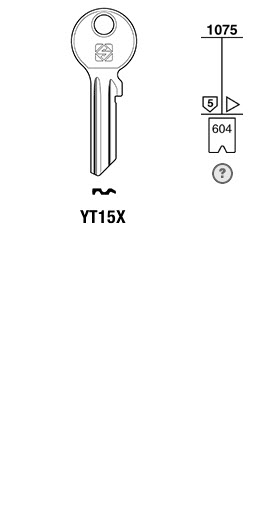 Afbeelding van Silca Cilindersleutel staal YT15X