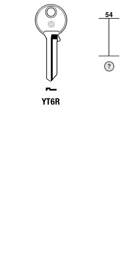 Afbeelding van Silca Cilindersleutel staal YT6R